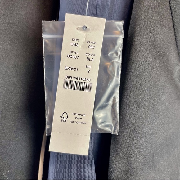 J CREW COLLECTION “Willa Tuxedo” Blazer in Italian Wool NWT BLACK Size 2 - Picture 11 of 15